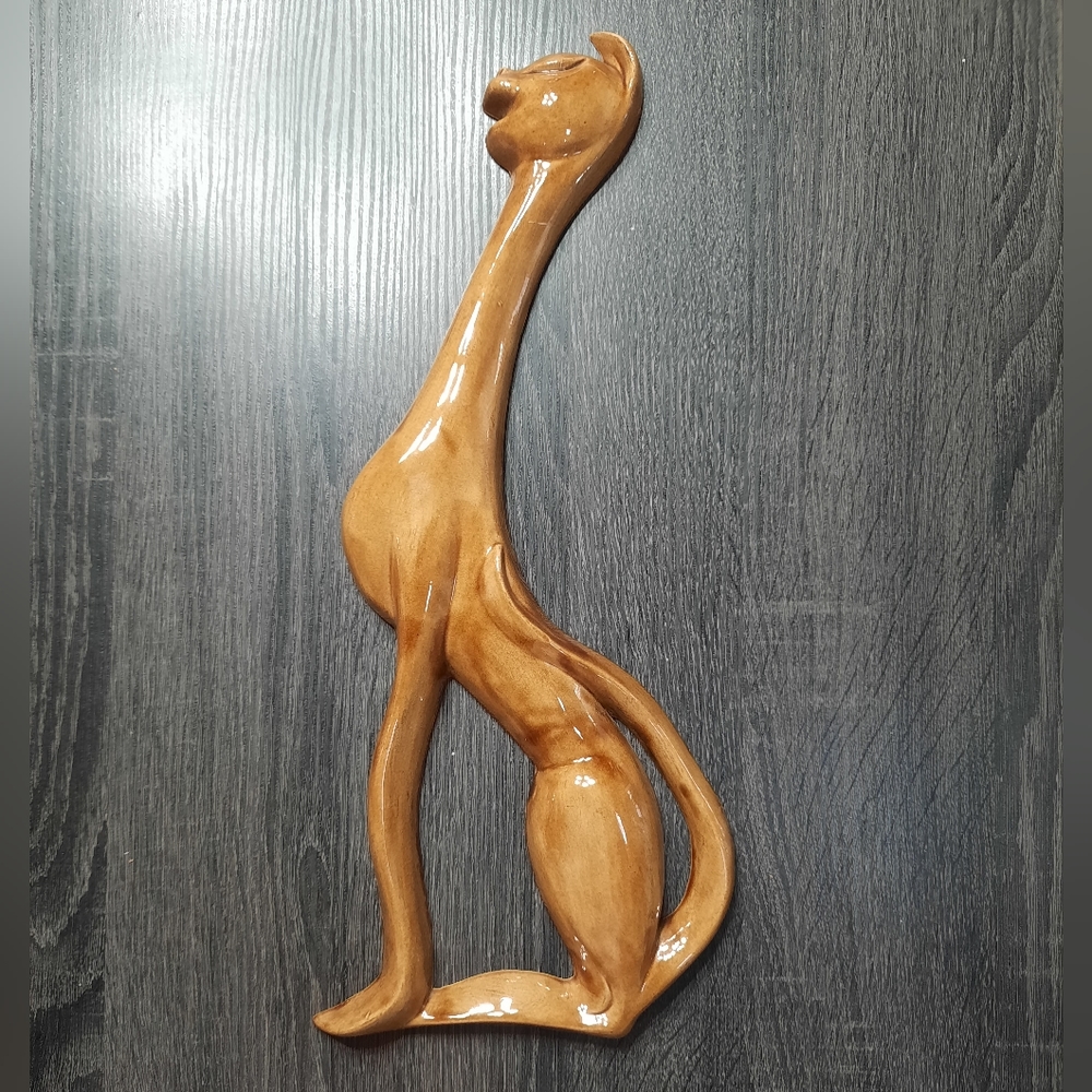 Arnels Ceramic Siamese Cat Wall Decor Wall Hanging 16” Tall Vintage 1974